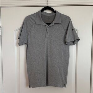 Fabletics Light Gray Polo Shirt